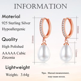 Hasnsofie Hoop Earrings with Pendant, 925 Silver Hoop Earrings for Girls, Hypoallergenic Cubic Zirconia Earrings, Hanging Earrings Hoop Earrings for Multiple Ear Holes, Christmas Hoop Earrings Silver