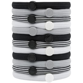 Qooocy Lazos de pelo para mujer para cabello grueso o rizado. Sujetadores antideslizantes para coleta de caballo, 8 mm, 12 unidades, búho nocturno