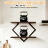 Geometric Floating Shelves Set of 2 Wood Wall Mounted Display