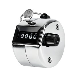LKbeuuu Metal Handheld Tally Counter, Clicker Counter with 4 Digit Display