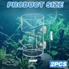 2 Pcs Aquarium Fish Feeder Feeding Tray with Suction Cup,