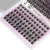 126 Cluster Lashes 10‑14mm Fluffy D Curl Individual Lashes for