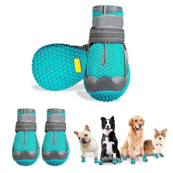 Havenfly Pack of 4 Dog Shoes Paw Protection, Breathable Dog