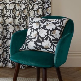 Fusion - Luna - 100% Cotton Cushion Cover - 43 x 43cm in Black