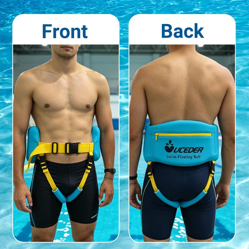 UCEDER Swim Belt for Adult, Adjustable Flotation Belt with Leg