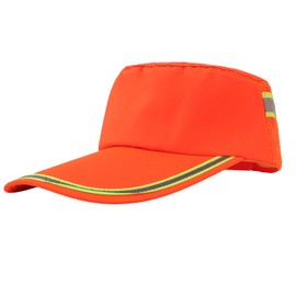 Breathable Mesh Baseball Cap with High-Visibility Reflective Strip Sanitation Cap Greening Worker Cleaner Postal Sun Hat Orange