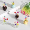 GOOZADA 6 Pack Mini Ceramic Vase Magnets, Glass Magnet Vases