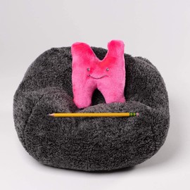 Alphapals Educational Plush Letter N - Pretty Pink 4" Stuffed Alphabet - Machine Washable Toys - Perfect Learning Language Awareness and ABCs Recognition Gifts for Kids, 3, 4, & 5 Year Olds