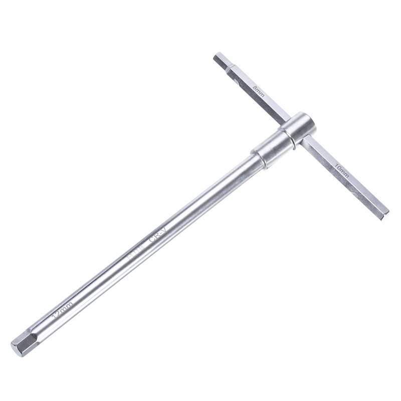 sourcing map Sliding T-Handle Hex Key Wrench Set 8mm/10mm/12mm Metric