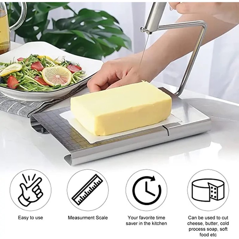 Cheese Slicer & Cheese Cutter | Stainless Steel Cheese Slicer|