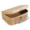 Rayher 67204000 Papier Mache Suitcase with Metal Handle, Sturdy Cardboard