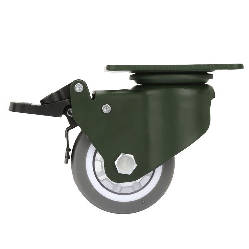 Manganese Steel Bracket 3 inches Bearing Caster Wheels TPR Trolley