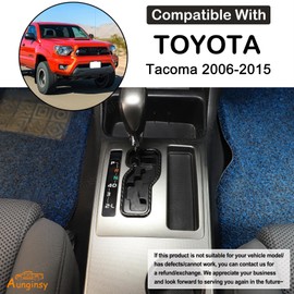 Aunginsy Central Control Gear Shift Track Panel Trim Cover Compatible with Toyota Tacoma 2006-2015 Console Gear Shifter Track Anti-Scratch Decorative Frame Protection Cover ABS Interior Accessories