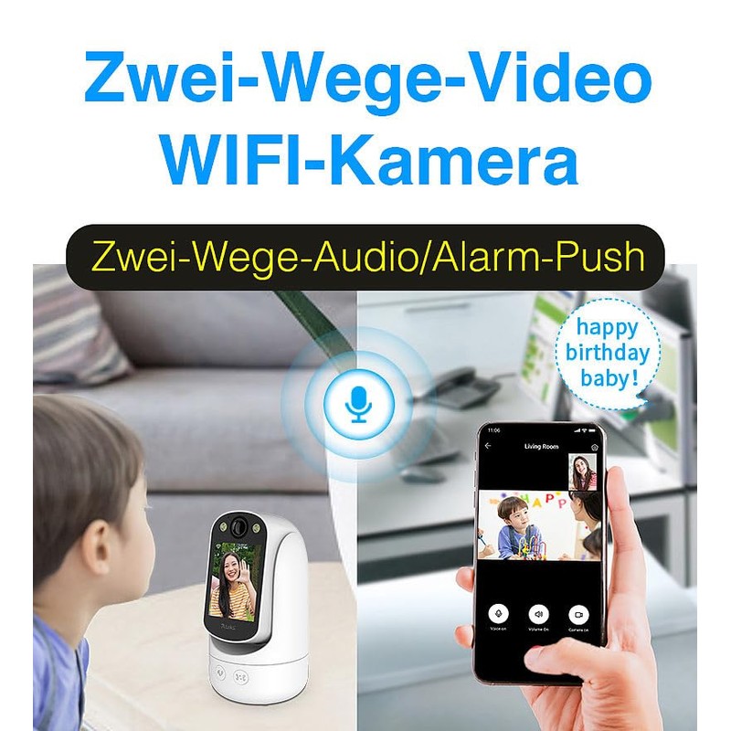 7links WLAN Surveillance Cameras: 2-in-1 WiFi Surveillance Camera & Video