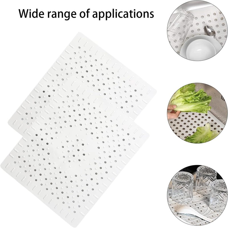 Sink Liner, Sink Mat, Pack of 2 Sink Liners, Grey,