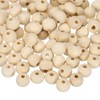 sourcing map 100pcs Round Wood Beads 12mm Diameter Unfinished Solid