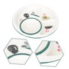 GRIRIW Chic Ceramic Dinner Plate Divided Sections for Bariatric Surgery