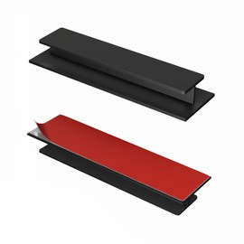 HRX Self-Adhesive Edge Fingerpull Door Handle - Easy to Install Screwless Peel and Stick on Glass, Wood, Metal, Plastic - Sliding Doors Knob for Kitchen Fronts, Drawers & Dressers Panels - 2 Pack