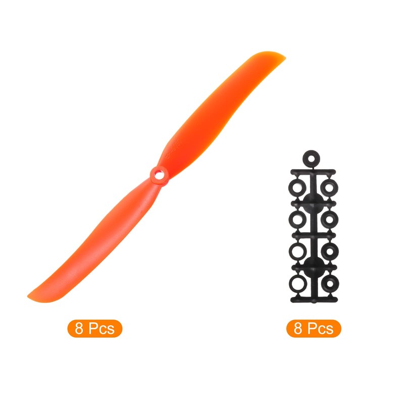 sourcing map 9050 Propellers 9x5 Prop 2-Vane Fixed-Wing Orange Replacement