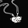 Kumshunie Stainless Steel Panda BFF Necklace for 2 Best Friends