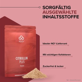 Citrulline Powder, Pre-Workout Pump Supplement, L Citrulline Malate Powder with Taurine, Vitamin B12 Methylcobalamin, Natural Vitamin C from Acerola Extract, Metafolin 5 MTHF, with Stevia, 240g