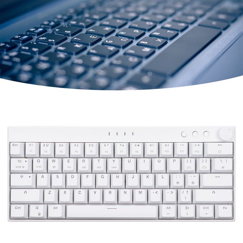 Mechanical Keyboard Three Modes 61 Keys RGB Backlight Wireless 2.4G