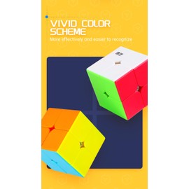 Bukefuno QY 2x2 Magic Cube Magic Puzzle 2x2x2 Cube Stickerless QY 2x2 Speed Cube Toy