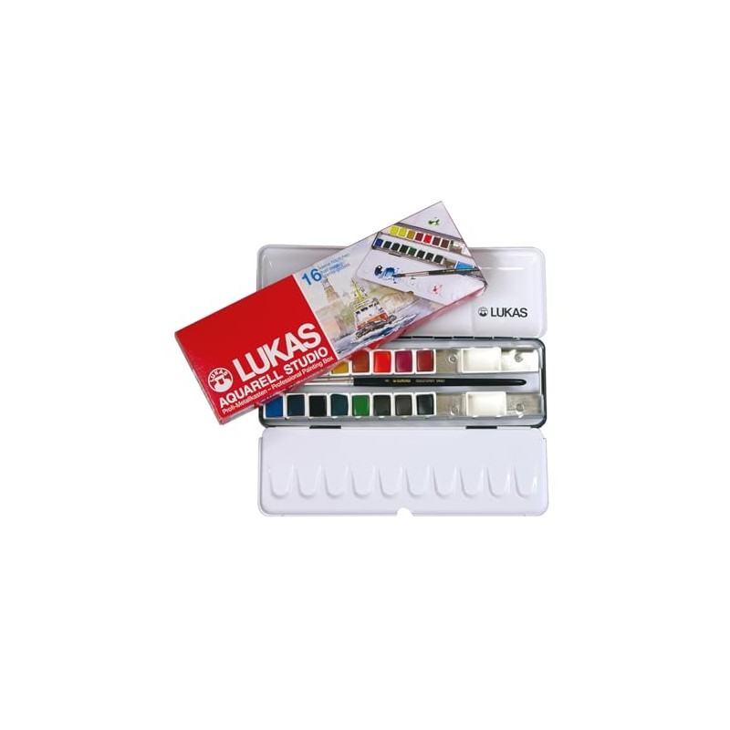 Lukas AQUARELL STUDIO 67420000 Artist Watercolour Case 16 Colours