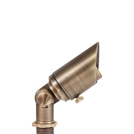 Lumen Logic Cast Brass 12V Mini Outdoor Spotlight (Bronze) with 2W 175 Lumen 2700K Warm White MR8 LED Bulb for Low Voltage Landscape Lighting of House, Yard, Trees, Bushes, Shrubs, Columns or Patio