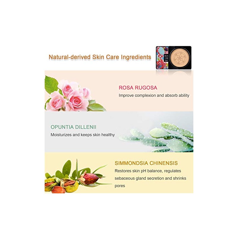 Nuibo Air Cushion Base Maquillaje Hidratante Líquida Larga Duración Dos