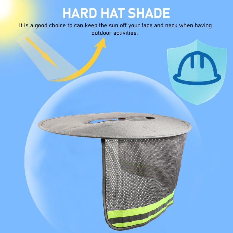 TOVINANNA Hard Hat Sun Shield, Full Standard Brim Mesh Sunshade