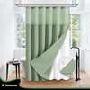 Dynamene Extra Long Shower Curtain, 84 Inch Long Waffle Fabric