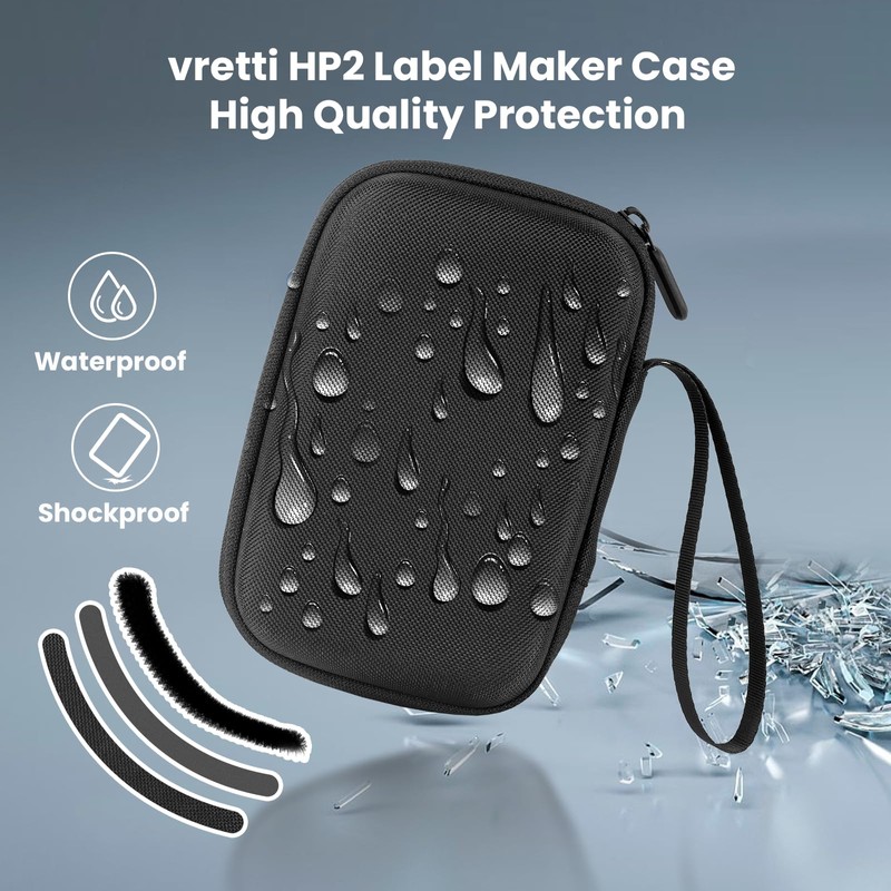 vretti Label Maker Case for HP2 Label Printer, Travel Bag
