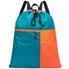 Drawstring Backpack Bag, Lightweight Sport Gym Sackpack, Peacock-Green