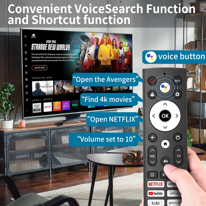 Replacement Remote Control for Hisense Smart Google TV，for Hisense Android/Google