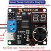 Treedix 2pcs Digital RC Servo Tester Servo Motors with Over-Current