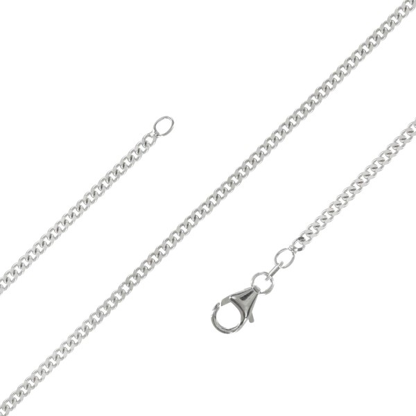 Avesano Curb Chain 925 Sterling Silver for Men Silver Chain