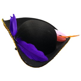 QEENQEEU Pirate Hat Captain Hat Pirate Costume Men Pirate Accessories 2 Pack (Black)