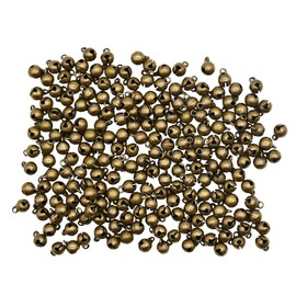 Maydahui 200PCS Mini Jingle Bell 1/4 Inches Vintage 6mm Alloy Bronze Color Bead DIY for Sewing Wedding Jewelry Findings Crafts