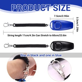 Shatore 2 Pcs Professional Dog Training Clicker and Whistle 2-in-1, Clicker for Positive Reinforcement, Dog Training Whistle for Effective Commands