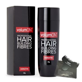Hair Fibres VOLUMON Keratin Hair Building Fibres for Thinning Hair - Instantly Conceals Thinning Areas for Fuller Thicker Hair - For Men & Women 28g PLUS Hairline Optimiser (Medium Blonde)