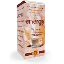 Perk Energy Drink Mix (Horchata) 10 Stick Packs - Caffeinated Healthy Coffee Alternative with Protein, 100mg of Caffeine, Gluten-Free, Soy-Free, Peanut-Free
