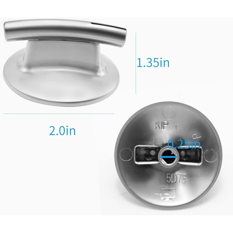 4-Pack 74010839 Cooktop Burner Knob Replacement for Whirlpool Jenn-Air Stove/Range