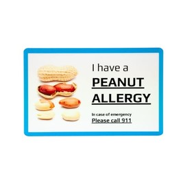 SercelPress: I Have a Peanut Allergy | Durable Wallet Allergy Medical Card | Food Allergy | Pocket HealthFulls