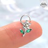 MeIighting 20G Sterling Silver 925 Flower Nose Stud S-Shaped Nose