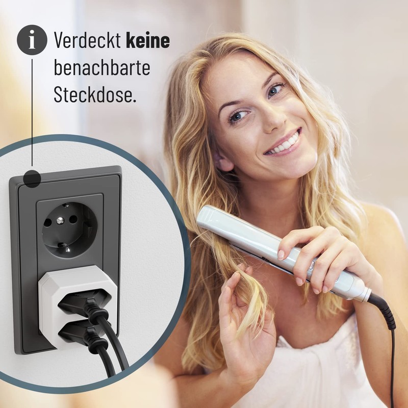 Greate 3 x Double Plug for Socket 2-Way up to
