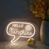 DIVATLA Unique Hello Sunshine Neon Sign with 3D Art, Powed