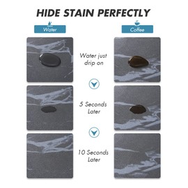 AMOAMI-Coffee Mat Hide Stain Rubber Backed Absorbent Dish Drying Mat for Kitchen Counter-Coffee Bar Accessories Fit Under Maker Machine Pot Espresso Machine Dish Rack 16"x24"