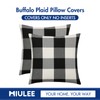 MIULEE Pack of 2 Classic Retro Checkers Plaids Linen Soft