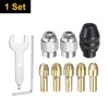 sourcing map 10pcs Drill Chuck Collet Set 0.8/1.2/1.8/2.4/3.2mm Mini Electric
